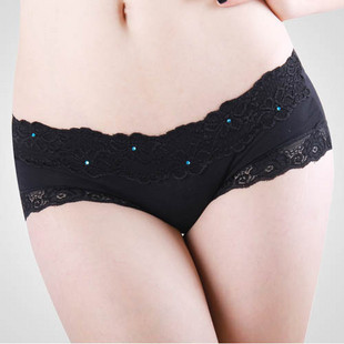 Modal women's sexy panties low-waist lace briefs Women panties 2121