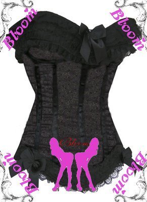 Molis corset bloom spiral fishbone waist cummerbund female classic black