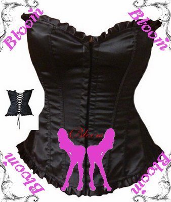 Molis corset waist belt clip cummerbund black satin classic a03