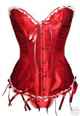 Molis corset waist belt clip cummerbund red steel silks and satins tube top paragraph