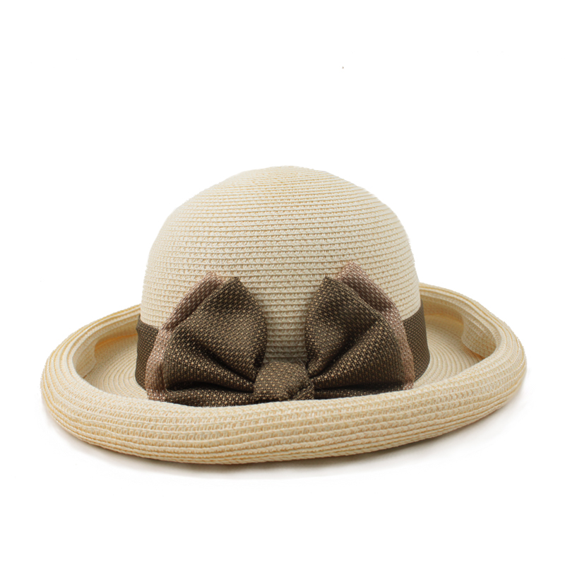 Momiton spring and autumn fashion women's roll-up hem fedoras jazz hat roll-up hem nobility bucket hats