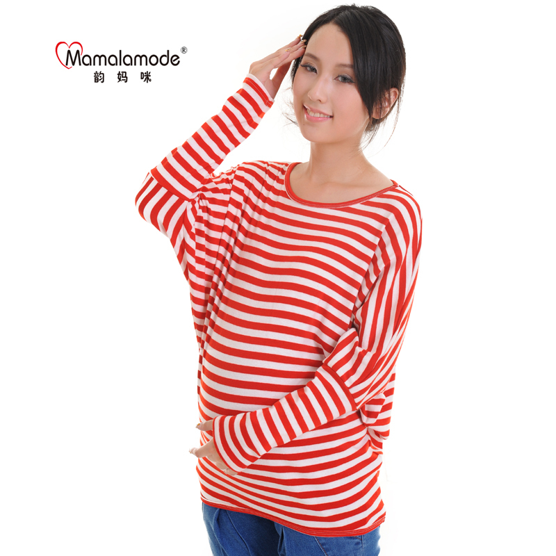 Mommas maternity clothing spring and autumn batwing shirt maternity top summer long-sleeve maternity t-shirt