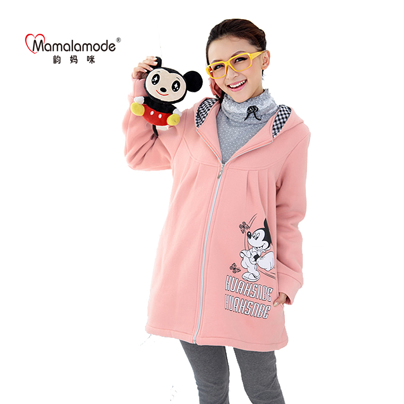 Mommas maternity clothing spring top maternity outerwear long design spring and autumn thickening