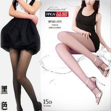 Mona 15D cored wire Colorful step on pants ultra-thin ultra-thin transparent flesh pantyhose foot stockings