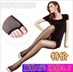 Mona open toe socks ultra-thin stockings pantyhose step on the foot socks female open toe