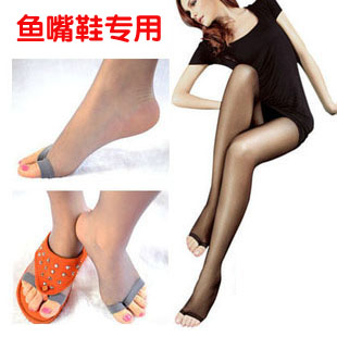 mona spring and summer Core-spun Yarn ultra-thin pantyhose open toe socks step on the foot socks open toe socks wire sockings