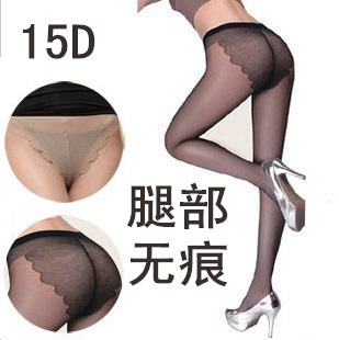 Mona the leg seamless black sexy bikini pantyhose silk stockings ultra-thin