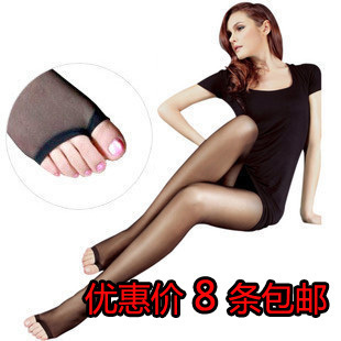 Mona ultra-thin transparent Core-spun Yarn women's sexy open toe socks open toe socks lucy refers to pantyhose stockings