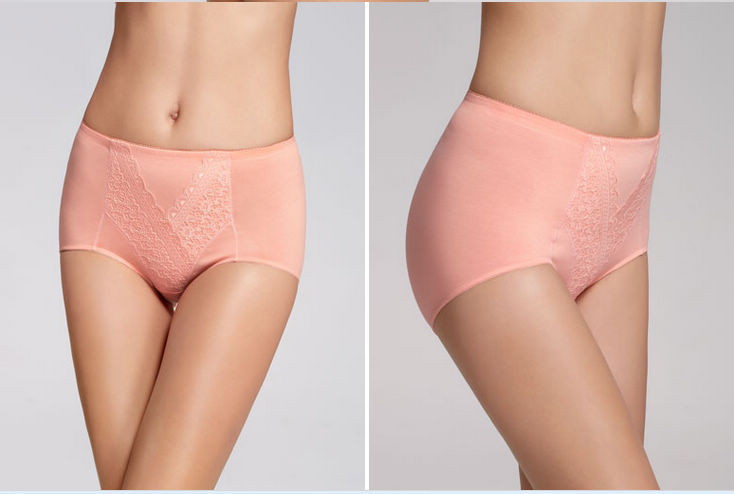 MOONBASA 2013 new arrival French handmade three-dimensional lace high waist soft cotton  Underpants ladies' panties