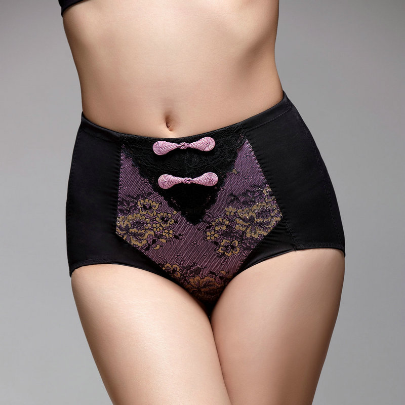 MOONBASA cheongsam lace high waist abdomen butt-lifting drawing plastic pants short 011312401