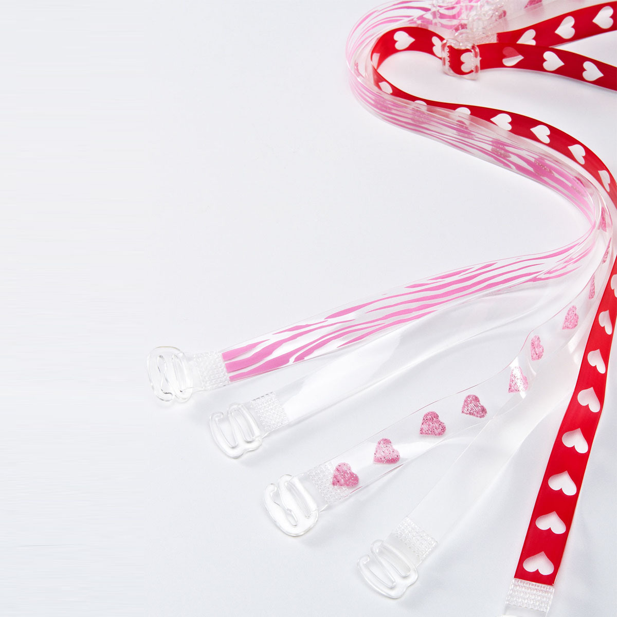 MOONBASA cherry pie print scrub transparent shoulder strap set 5 368012202