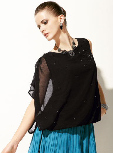 MOONBASA women's cuicanduomu french style elegant asymmetrical chiffon elegant shirt