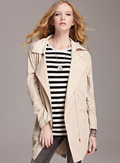 MOONBASA women's fashion all-match long trench spring