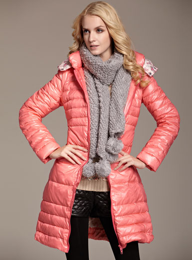 MOONBASA women's winter fashionable casual rustic exquisite medium-long hooded down