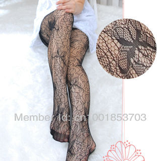 MOQ 1PCS mix order women  sexy butterfly & big leaves  fishet tights SO19008-BK