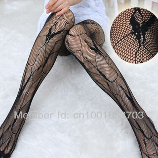 MOQ 1PCS mix order  women sexy butterfly fishet tights SO19003-BK