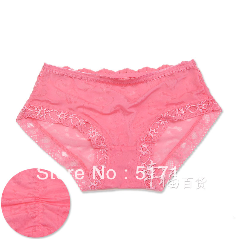 More 95% Meryl lace seamless sexy women panties lace decoration butt-lifting low-waist rose underwear panties
