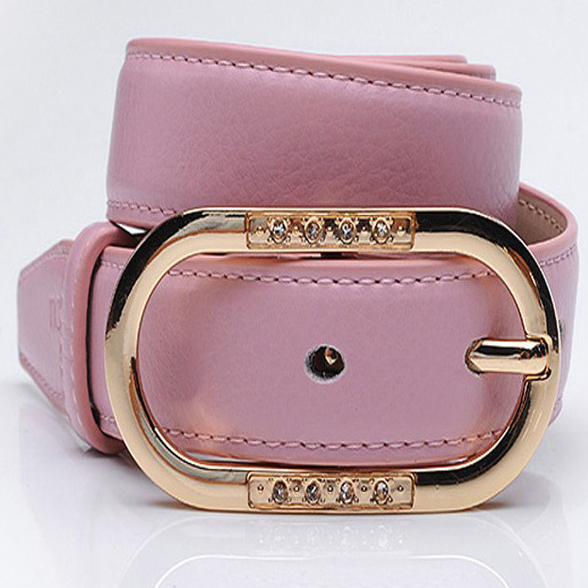 More colors,women genuine leather skinny belt with crystal buckle,lady cow real leather belts with crystal dress