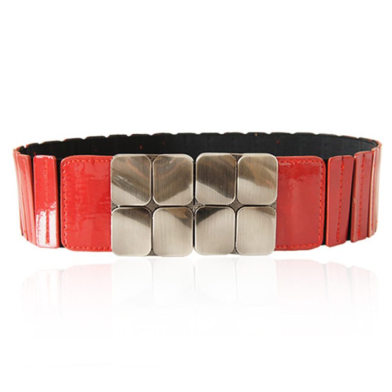 Mosaic japanned leather elastic wide belt female cummerbund belt fashion all-match fs1087