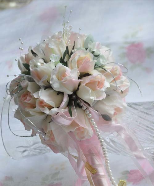 Most Popular LilyRose Bridal Bouquet Wedding Party Decoration Silk Cloth Artificial Flower Welcome U Share Pic With Our Bourquet