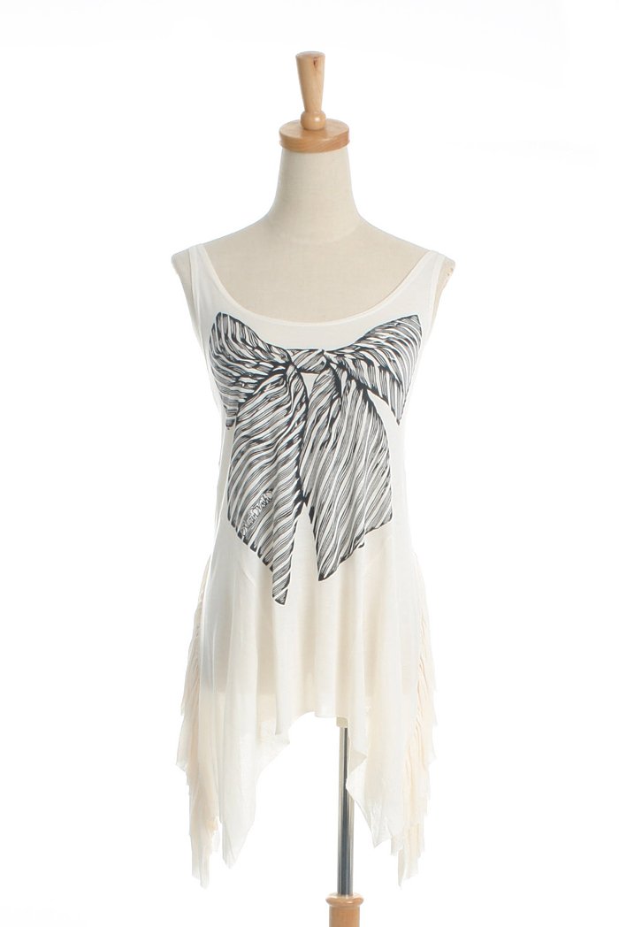 motel dress with bow printed free shipping for epacket and chin post air mail