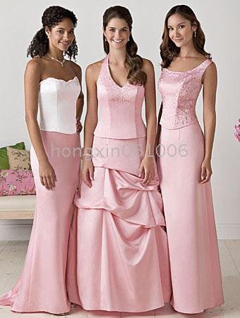 Mother dress/Beautiful party dress(Any color and size A+659 Stylish Modest Satin