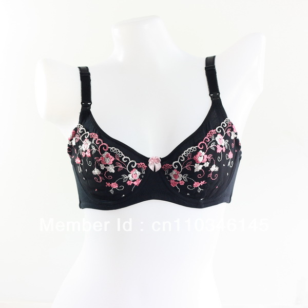 Motherhood Maternity Nursing Bra Lace Black Cotton