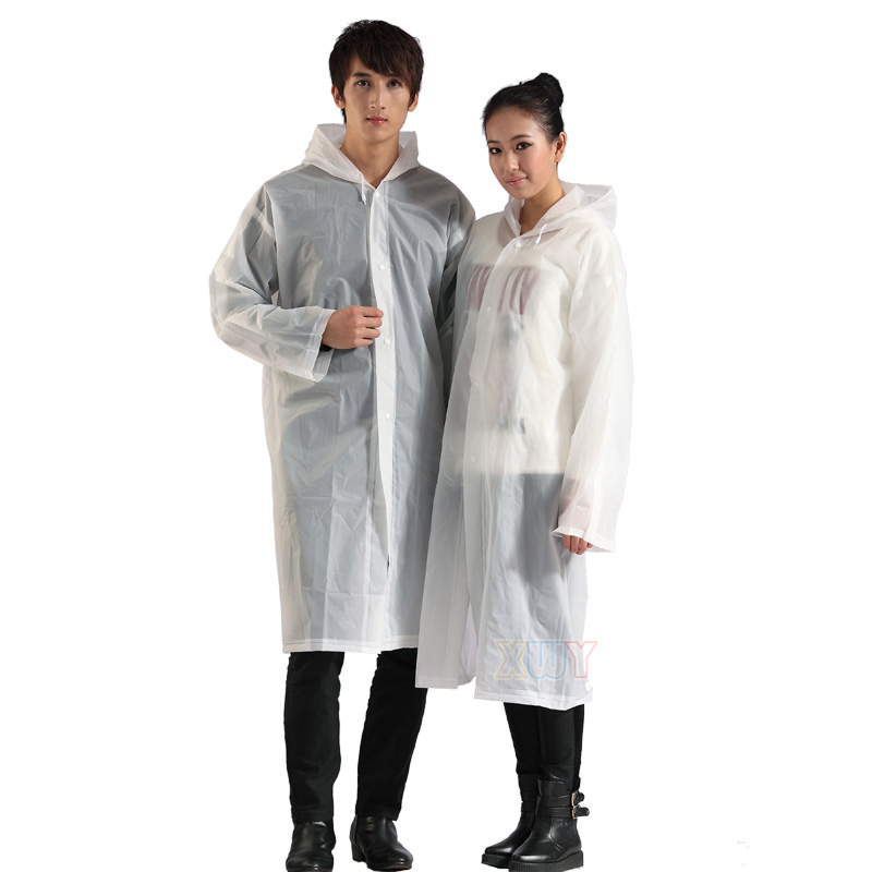 Motorcycle electric bicycle raincoat fashion casual transparent raincoat trench eva disposable