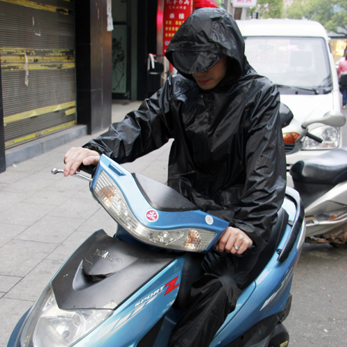 Motorcycle electric bicycle raincoat rain pants set motorcycle thickening poncho ride split raincoat