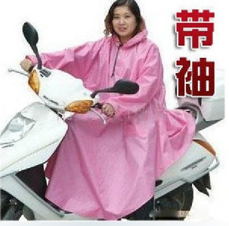 Motorcycle raincoat electric bicycle poncho singleplayer raincoat with sleeves lengthen thickening fashion raincoat