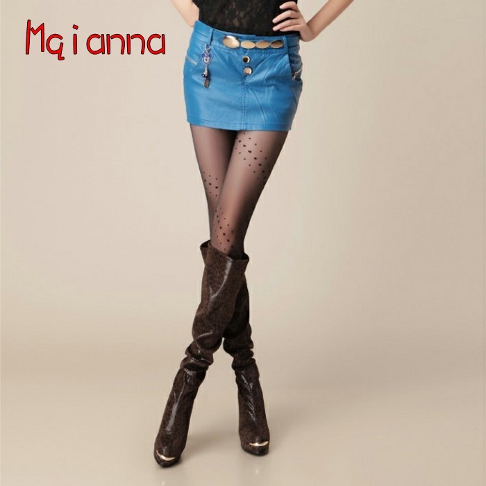 Mqianna PU water wash short skirt 2012 women's slim leather short skirt slim hip autumn and winter