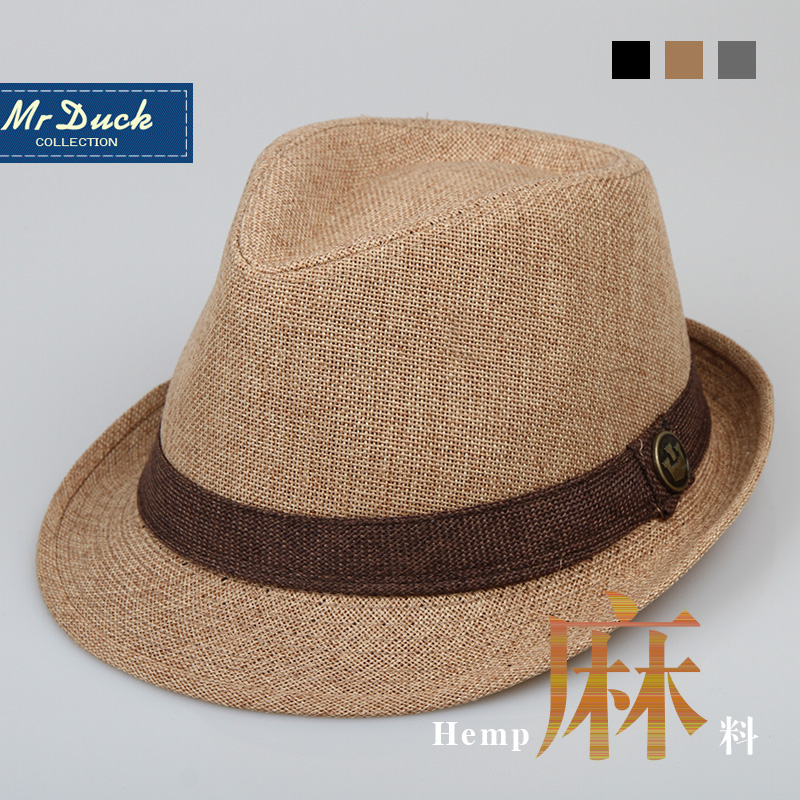 Mr duck summer fedoras male hat fashion jazz hat female male strawhat beach cap