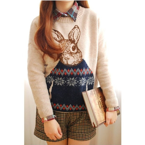 Mr. Peter rabbit jacquard sweaters