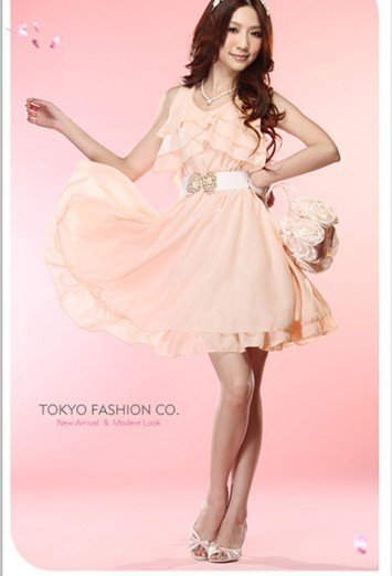 MS COLOR  Summer new arrival fashion dress,women's chiffon dress,8093