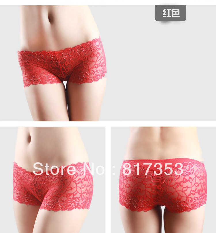 Ms. Sexy Seamless underwear, racy transparent boxer, the openwork lace panties, charcoal ,solid color,knickersREE SIZE, MZDR