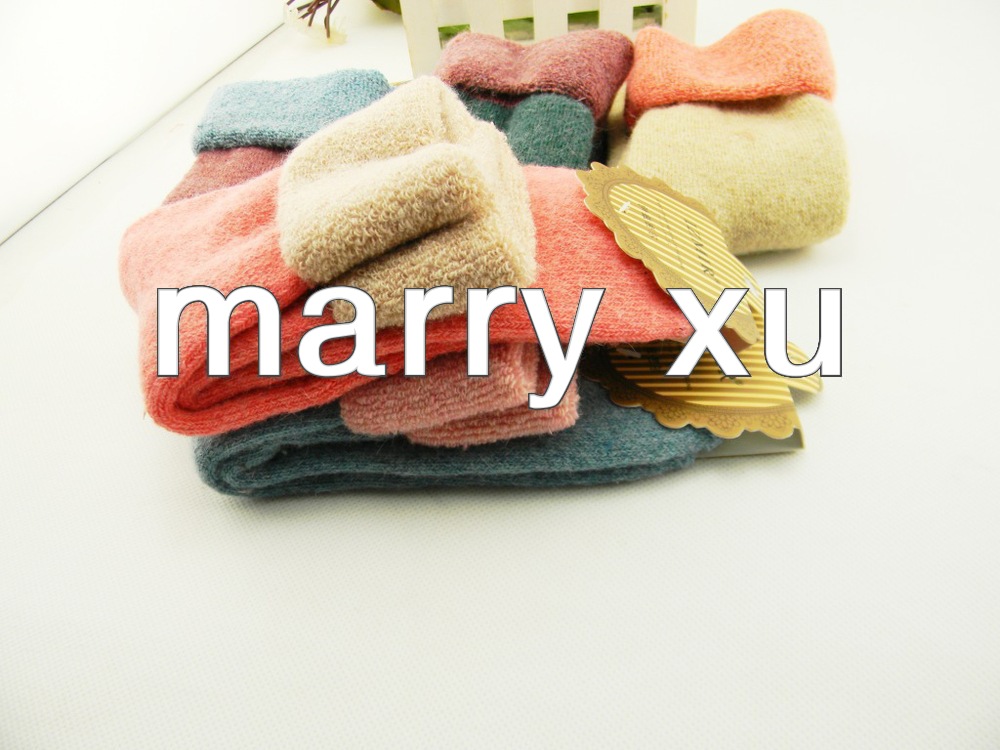 Ms. Winter subsection socks in-tube socks multicolor Towel socks