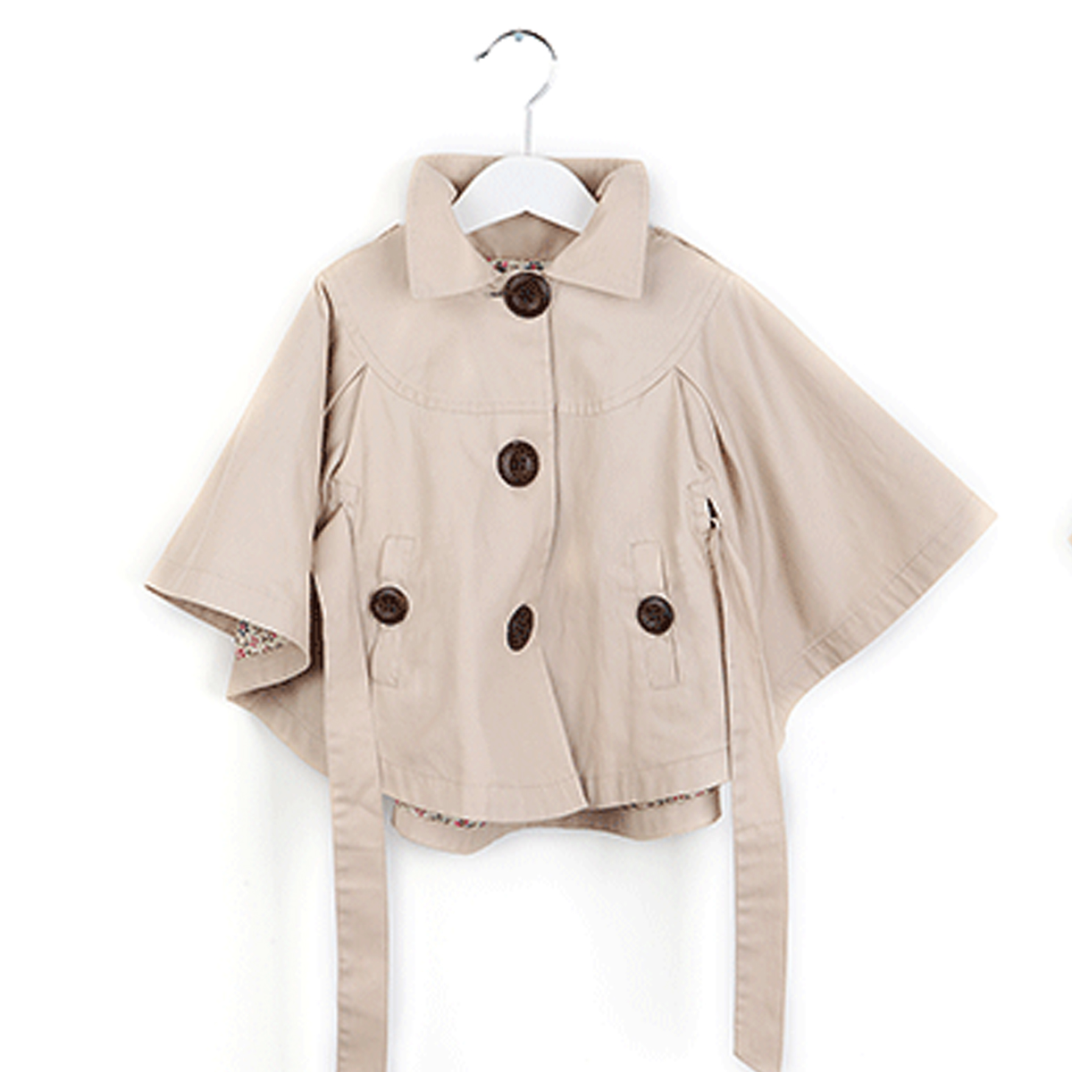 Muffin kids girls clothing child autumn cotton trench outerwear autumn thin clip small overcoat