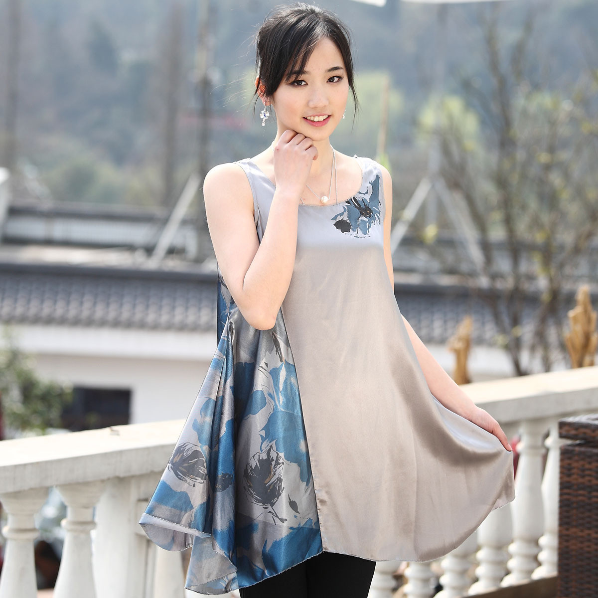 Mulberry silk maternity clothing summer top maternity summer top maternity t-shirt 352701