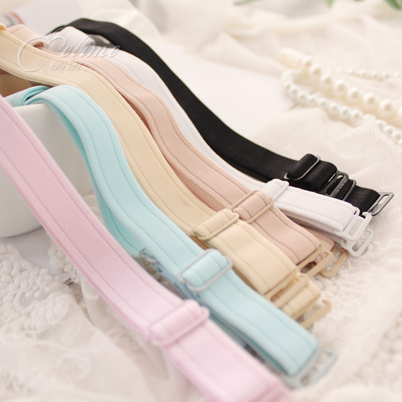 Multicolor cloth satin replacement shoulder strap underwear bra double shoulder strap 1.5cm long card packaging
