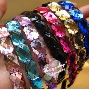 Multicolour gem double-shoulder shoulder strap