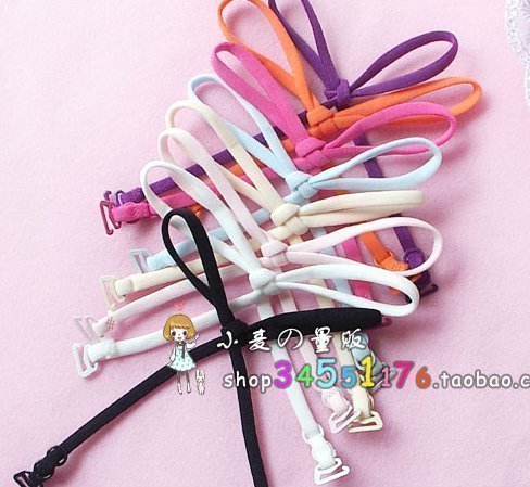 Multicolour halter-neck shoulder strap underwear shoulder strap all-match candy color pectoral girdle bra belt female 10