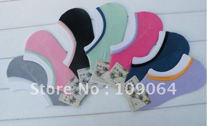 Multiple color lady invisible sox short of bamboo fiber socks don't fall heel ship sox female socks manufacturers wholesale