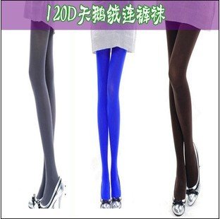 Multiple color show thin through meat 120 D velvet tights filar socks