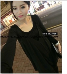 Mushroom 2013 spring women's female double layer elegant faux two piece set elegant chiffon t