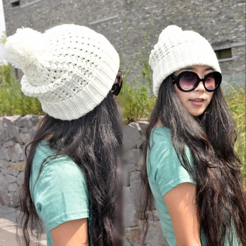 Mushroom women's accessories fashion needle sphere knitted hat ear protector cap