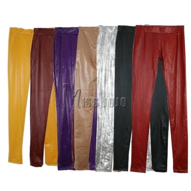 Mushroom women's candy color slim leather legging pants 2013 spring new arrival