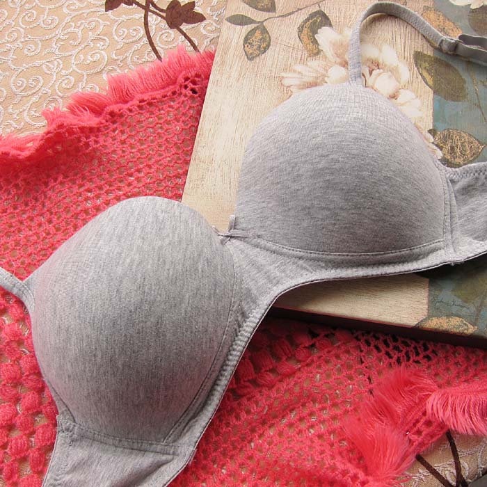 N2 manguun Light gray underwear comfortable thin cotton sponge bra 80b