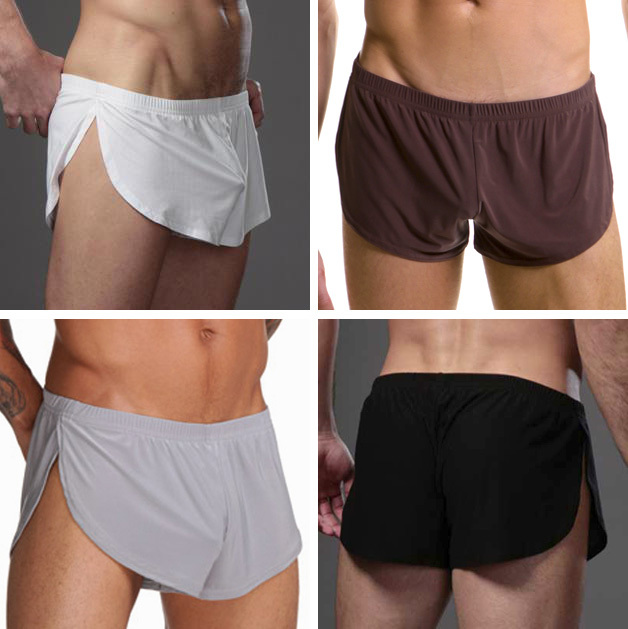 N2 n silky sexy rounded edges male lounge pants male comfortable loose panties male panties