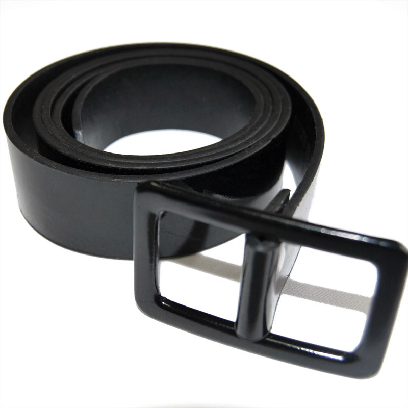 Nadine 2012 all-match black square pin buckle black soft leather thin belt female