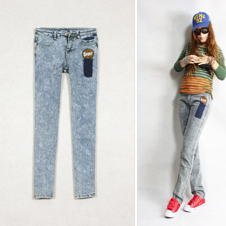 Narrow foot pants straight jeans